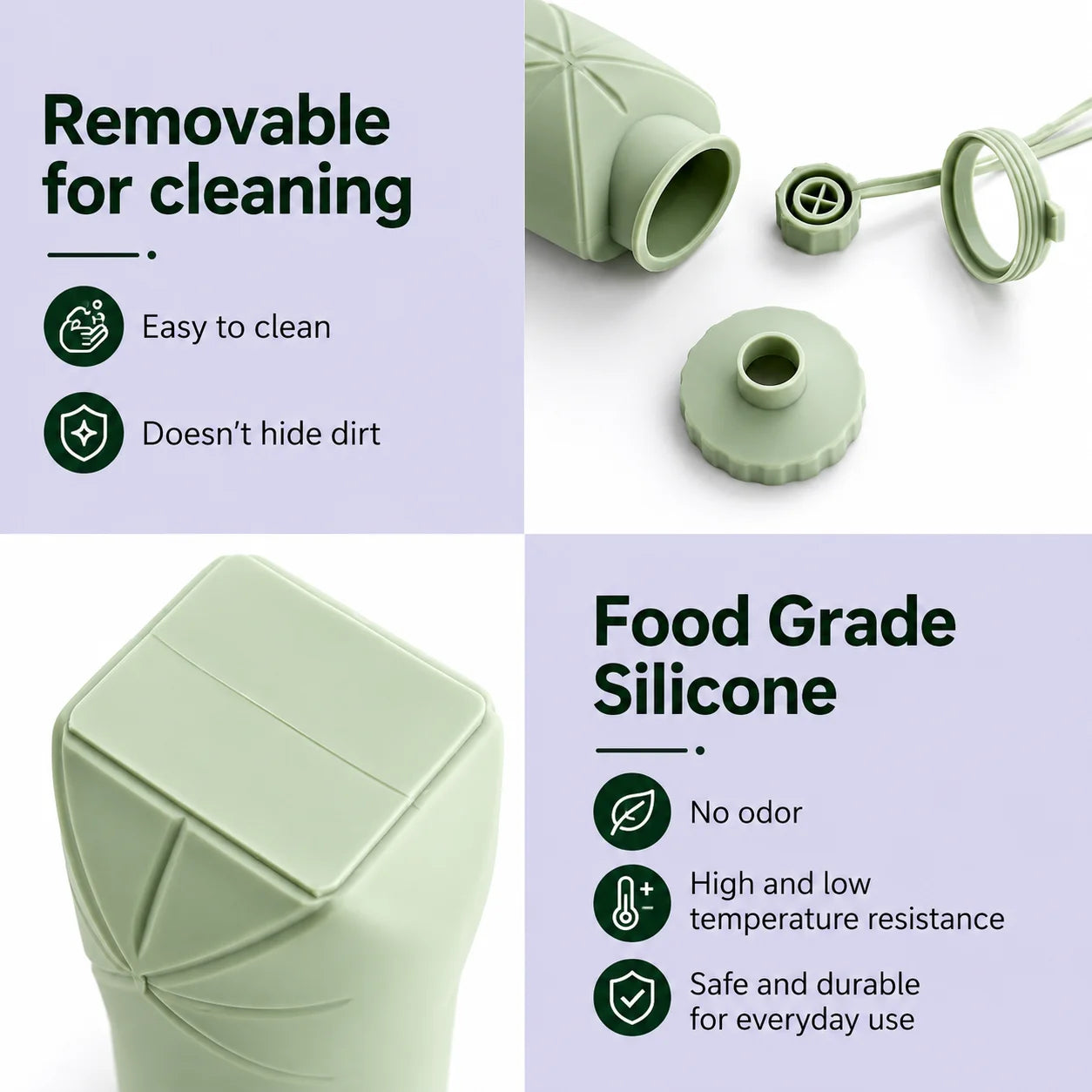 Space-Saving Silicone Water Bottle for Travel & Gym
