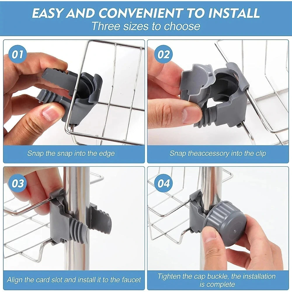 Premium Adjustable Stainless Steel Kitchen Sink Organizer