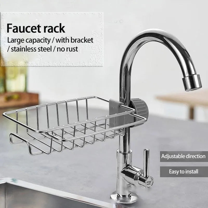 Premium Adjustable Stainless Steel Kitchen Sink Organizer