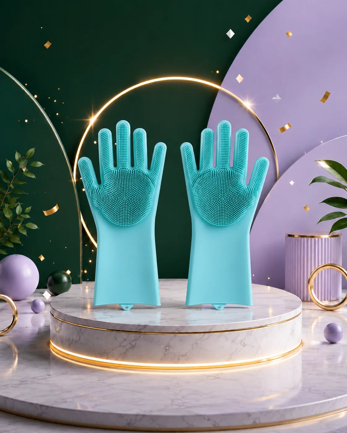 Multi-Purpose Silicone Scrubber Gloves