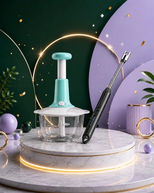 2-in-1 Kitchen Combo | Food Chopper + Electric Lighter