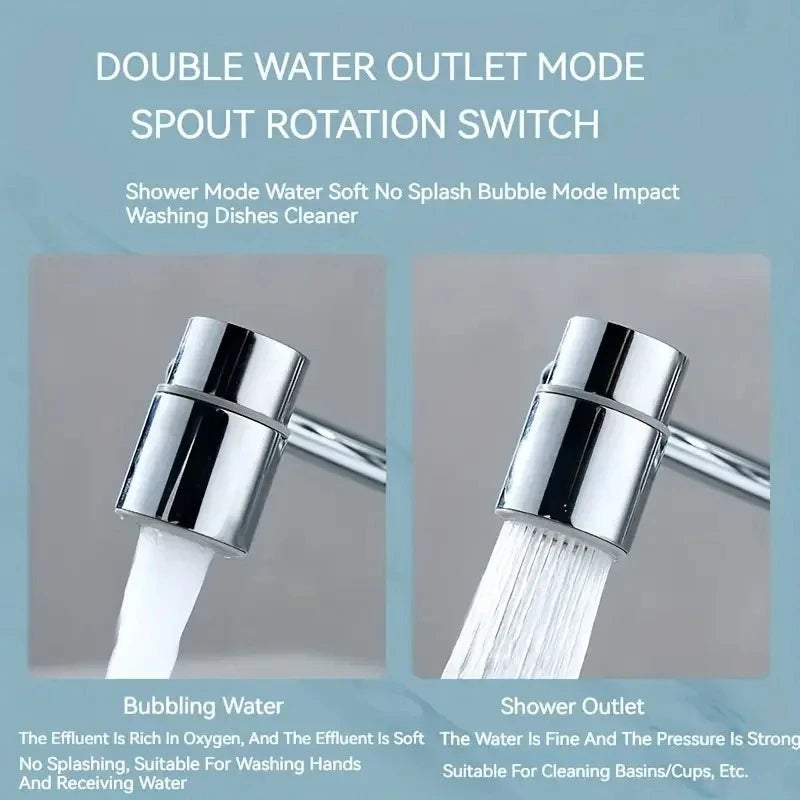 360° Rotating Faucet Aerator with Dual Water Modes