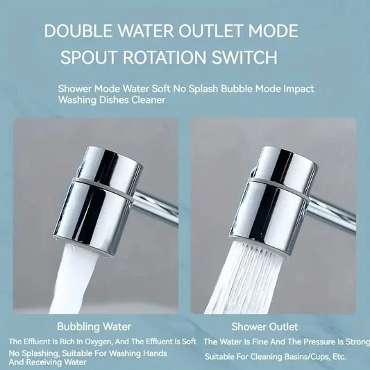 360° Rotating Faucet Aerator with Dual Water Modes