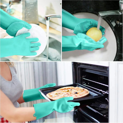 Multi-Purpose Silicone Scrubber Gloves
