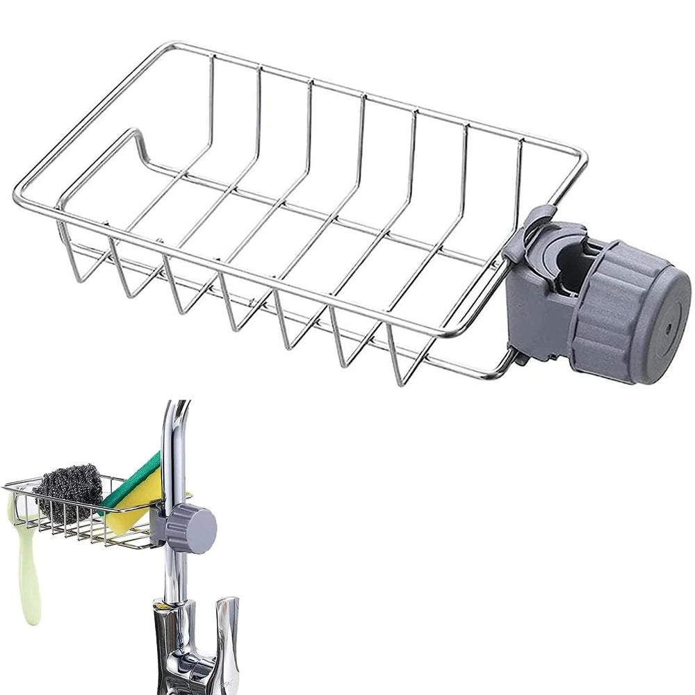 Premium Adjustable Stainless Steel Kitchen Sink Organizer