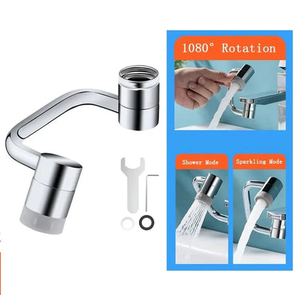 360° Rotating Faucet Aerator with Dual Water Modes